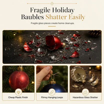 VelvetAura Ball Ornaments — Plush Holiday Luxury