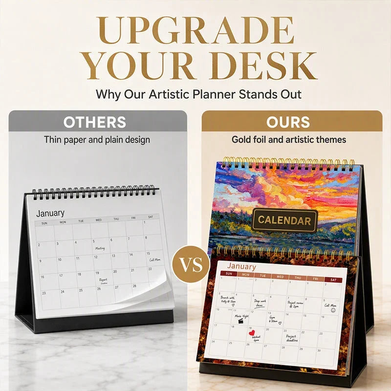 ThriveTrack Desk Calendar — Ignite Focus, Power Productivity