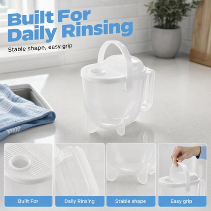 GrainGuard Rice Washer — Spill-Free Rice Rinsing