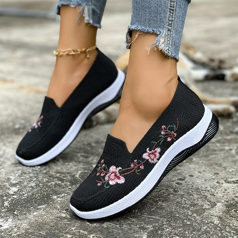 Ava – Lightweight, Breathable Mesh Shoes with Floral Pattern