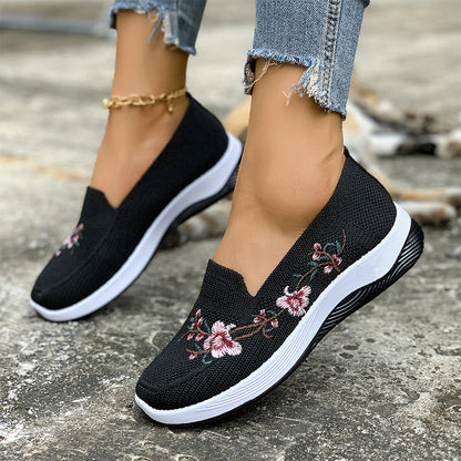 Ava – Lightweight, Breathable Mesh Shoes with Floral Pattern