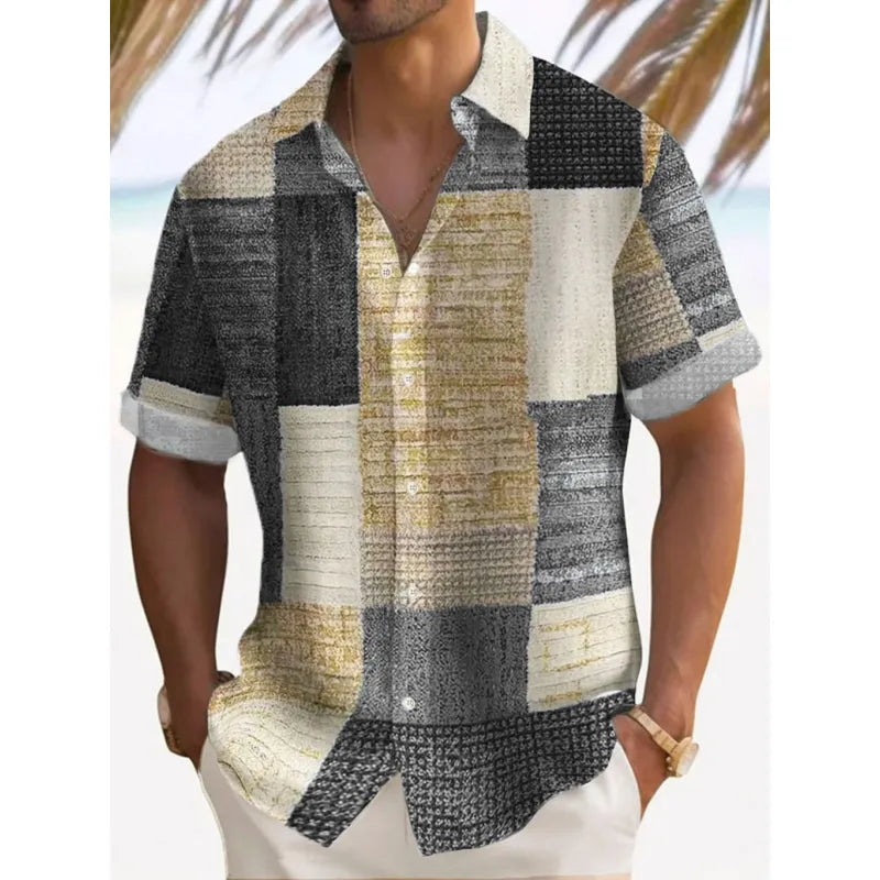James — Men's Relaxed Plaid Stretch Shirt | 50% OFF