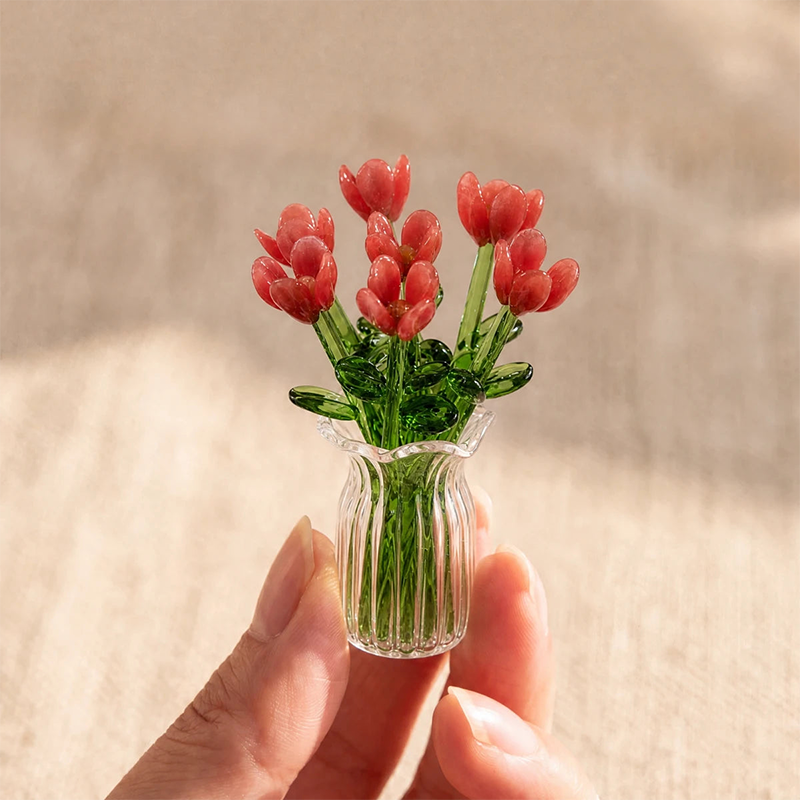 MiriFlor Mini Glass Flowers — Effortless Color Magic