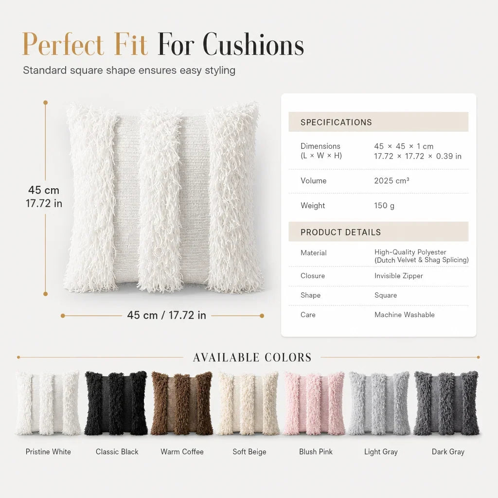 Velvasea Cushion Cover — Sink Into Plush Serenity