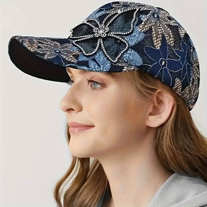 Isabella – Women's Breathable Sequin Butterfly Cap with Adjustable Fit