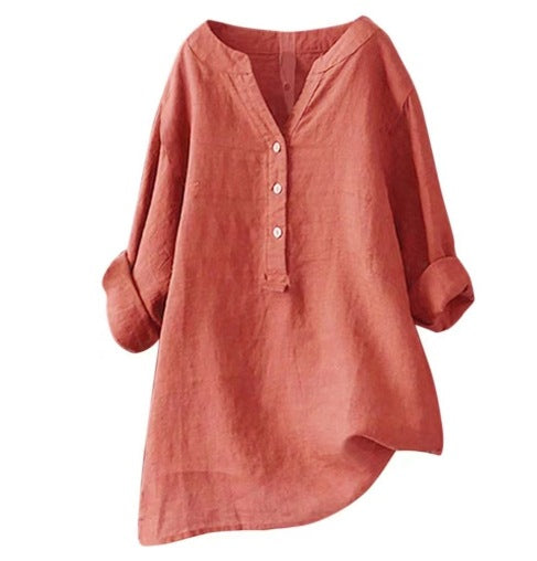 Heidi – Women's Casual Dress with V-Neck and Adjustable Sleeves