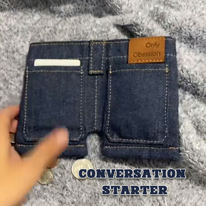 Marley – Mini Denim Purse with Playfully Designed Pattern