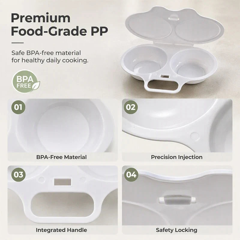EggMaster — Microwave Double Egg Steamer | 1+1 FREE
