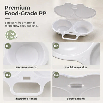 EggMaster — Microwave Double Egg Steamer | 1+1 FREE
