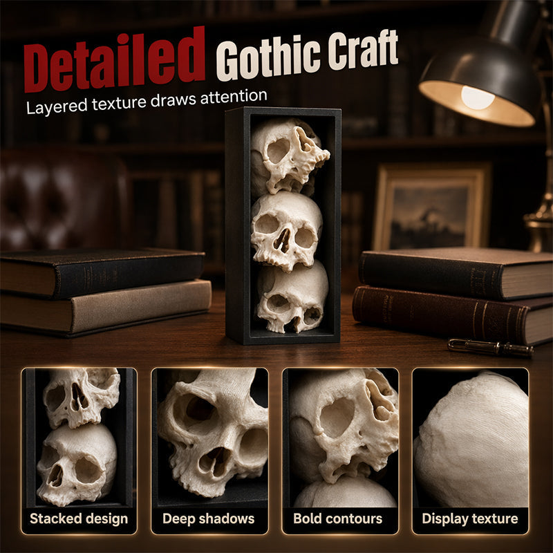 MorbidAura Skull Bookend — Command Attention, Organize Fearlessly