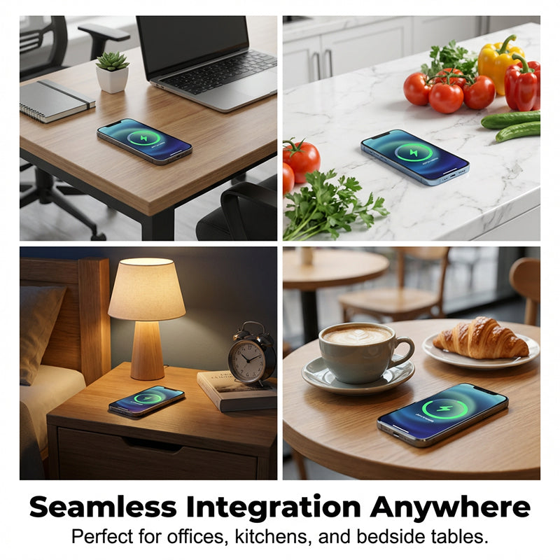Under-desk power strip – clean, fast, hidden charging