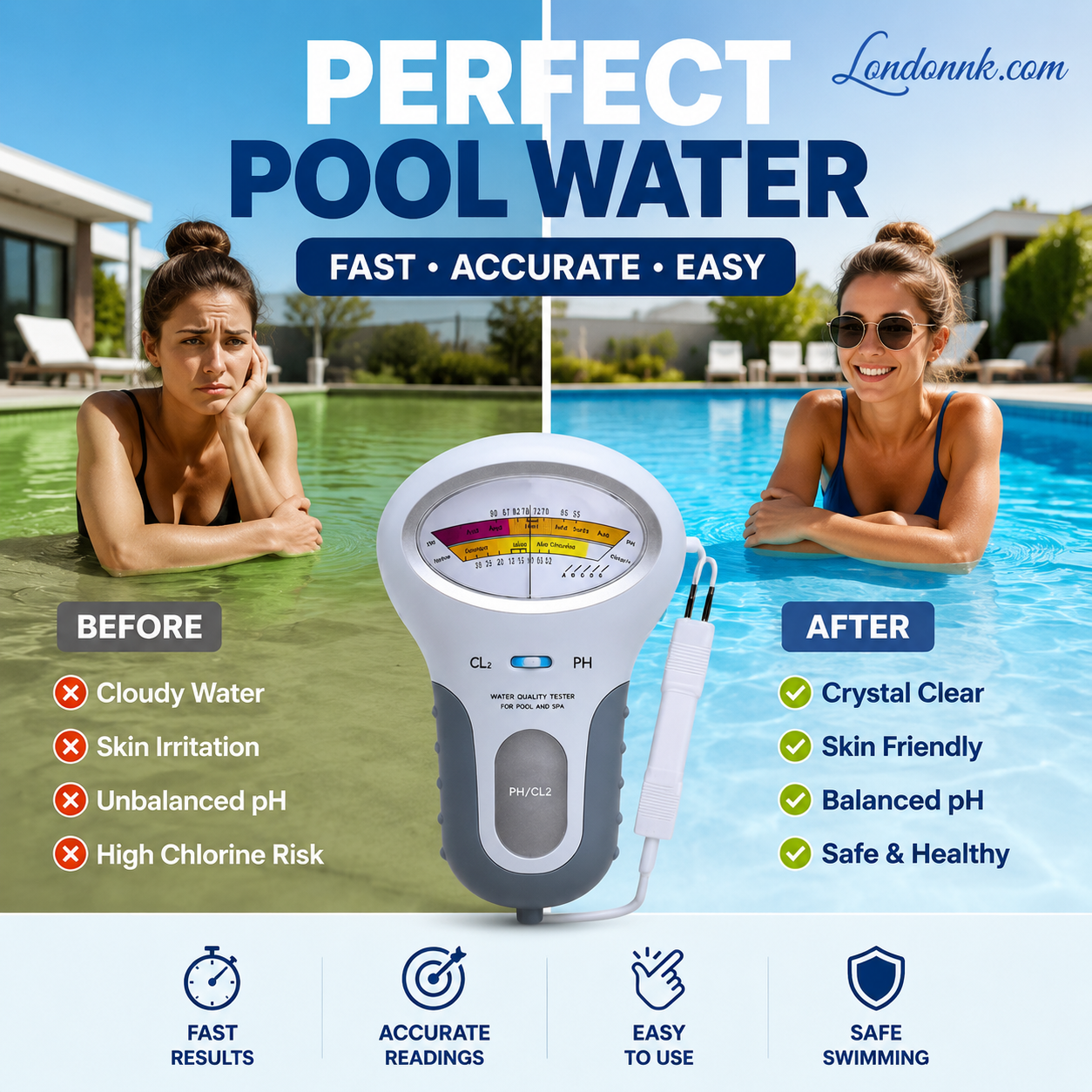 HydroSense Tester – Effortless Pool Safety