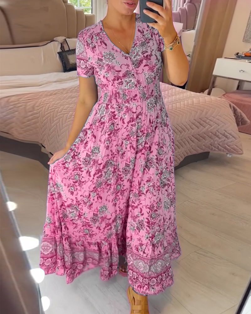 Isla – Flattering Summer Dress with V-Neckline Made of Stretch Cotton