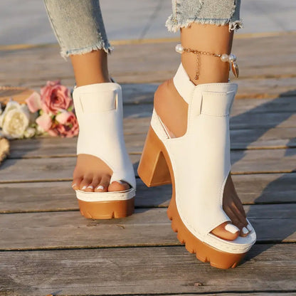 Brielle – Women's Comfortable Sandals with Elevated Heel Height and Adjustable Fit