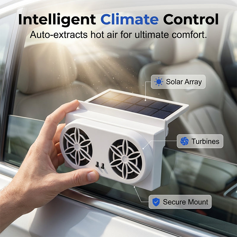Solar Car Ventilator — Instant Cooling Comfort