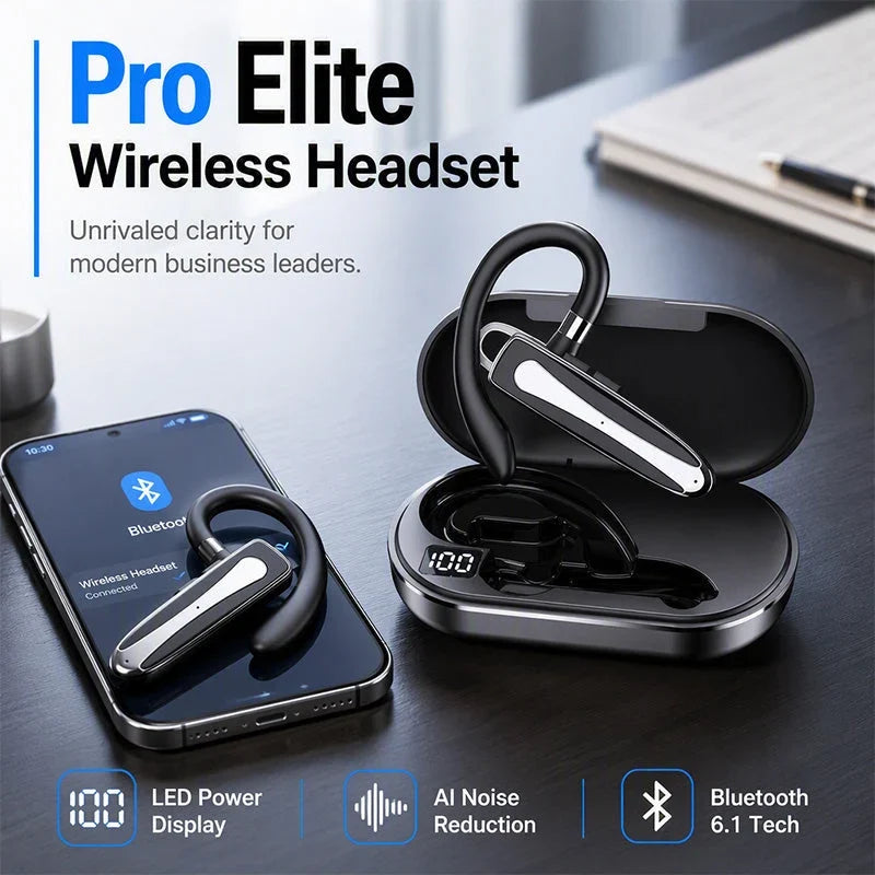 PulseWave Bluetooth Headset — Clear Calls, Effortless Comfort