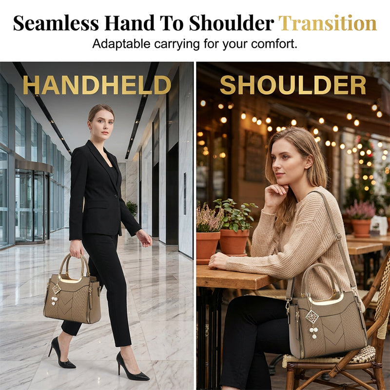 Claire — Stylish PU Leather Handbag with Quilted Pattern