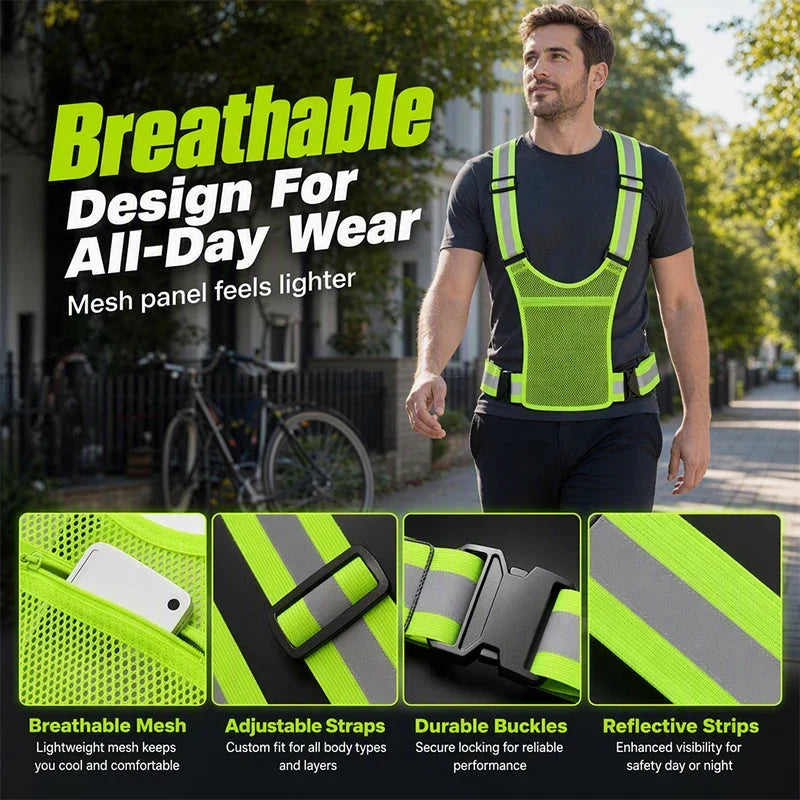 LumaGuard — Reflective Safety Visibility Vest | 50% OFF