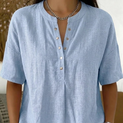 Fenna – Women's Casual Sweater made of Cotton-Linen Blend