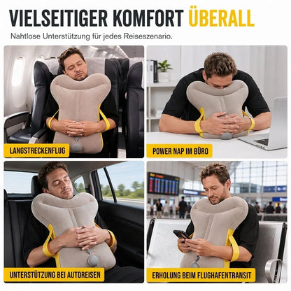 Almohada de viaje inflable — Descansa cómodamente donde quieras