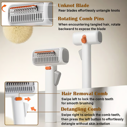 FluffEase — Detangling Grooming Comb | 50% OFF