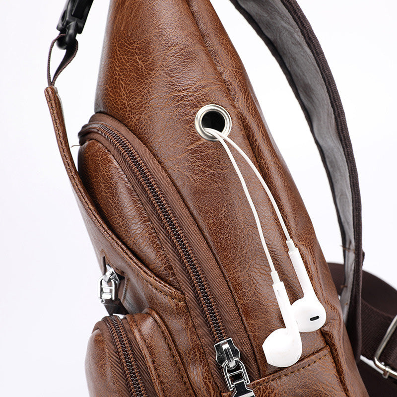 VeroCrest Leather Chest Bag — Master Your Day Effortlessly