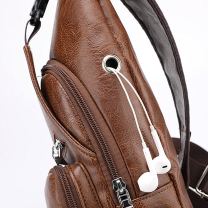 VeroCrest Leather Chest Bag — Master Your Day Effortlessly
