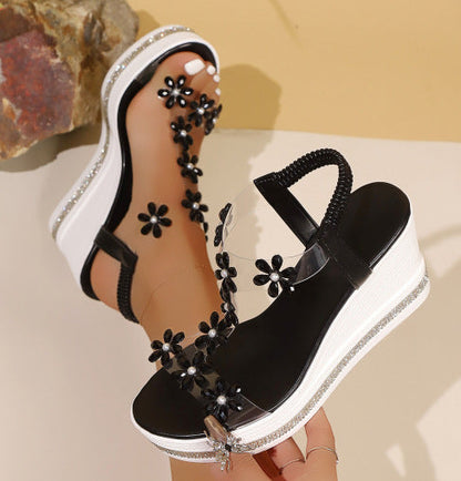 Mila – Women's Sandals with Butterfly Bead Details and Waterproof Sole