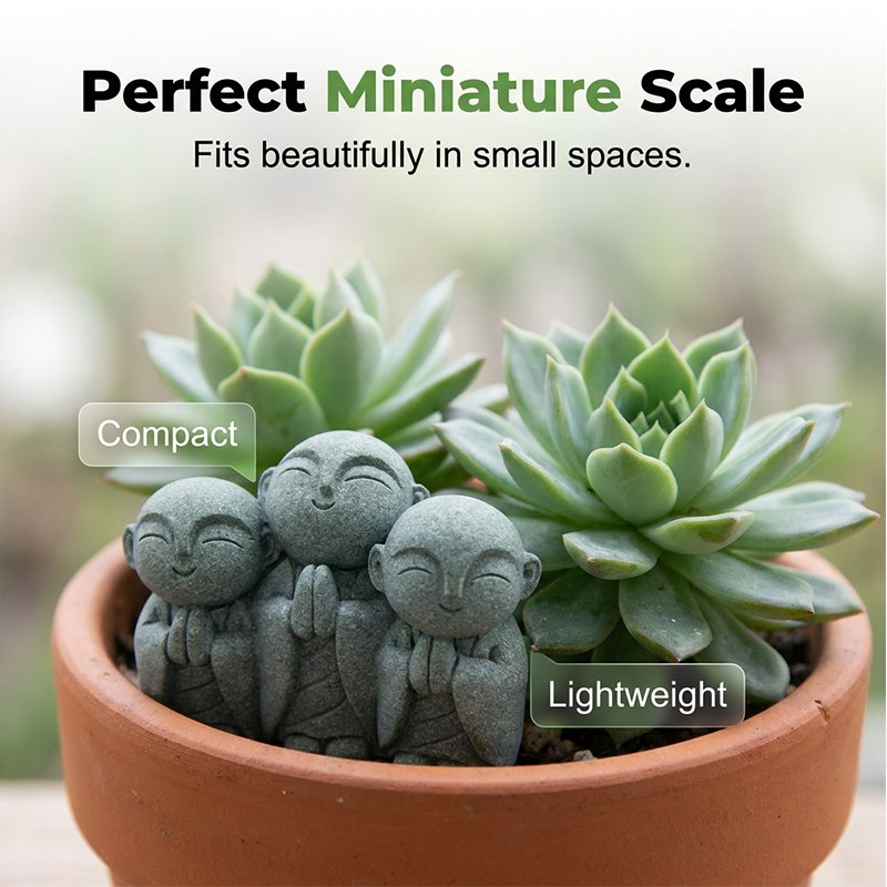 Mystical Mini Monk Sculptures — Serenity Wherever Needed