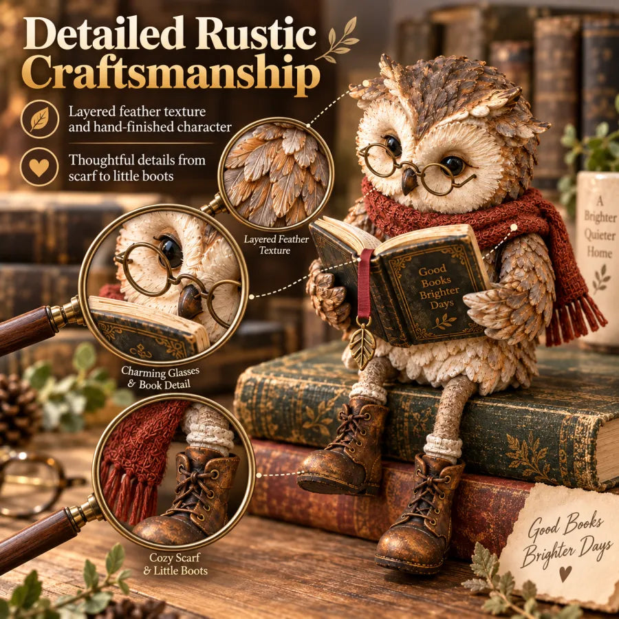 StoryNook Owl Figurine — Cozy Charm Sparks Joy