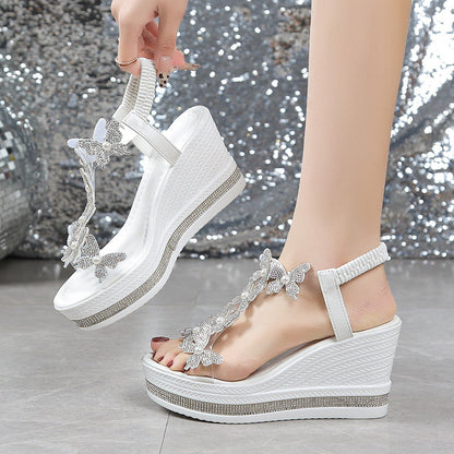 Mila – Women's Sandals with Butterfly Bead Details and Waterproof Sole