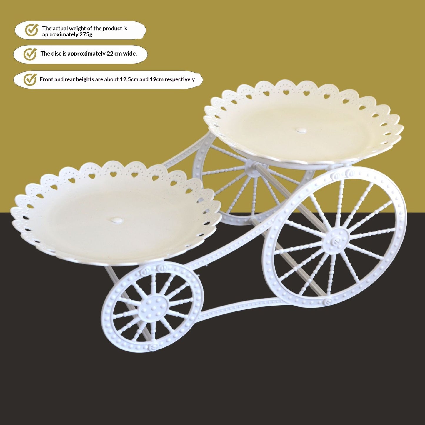 EleganceRack — Two-Tier Dessert Stand | 50% OFF