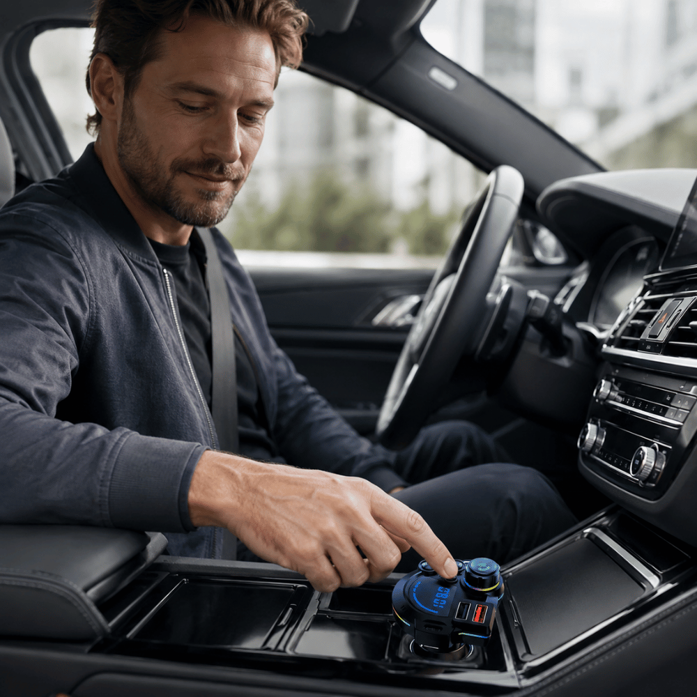 SpectraRide — Bluetooth Car FM Transmitter | 50% OFF