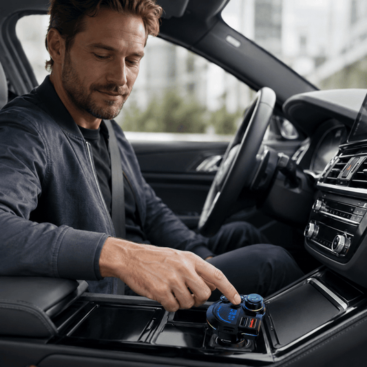SpectraRide — Bluetooth Car FM Transmitter | 50% OFF
