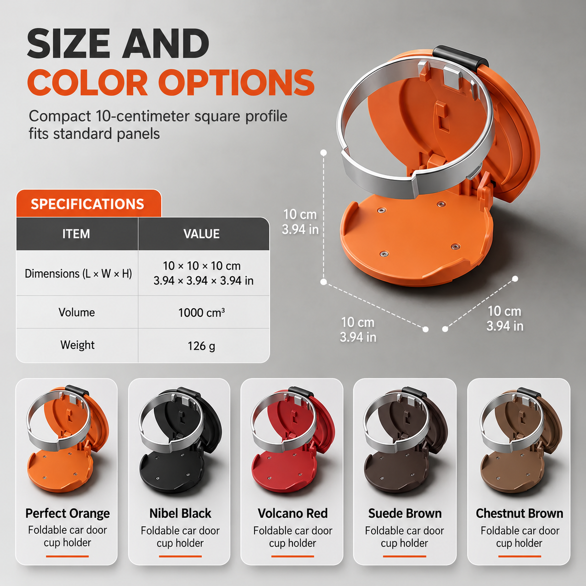 VeroHold — Foldable Car Door Cup Holder | 1+1 FREE