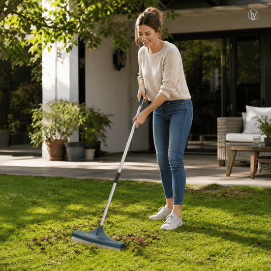 TurboSweep Pro — Telescopic Lawn & Carpet Brush | 50% OFF
