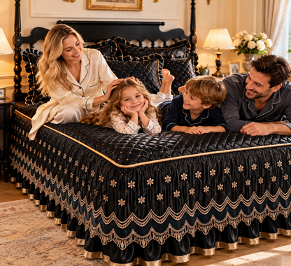 LuxeLayer — Sábana ajustable acolchada de satén | 50% DE DESCUENTO