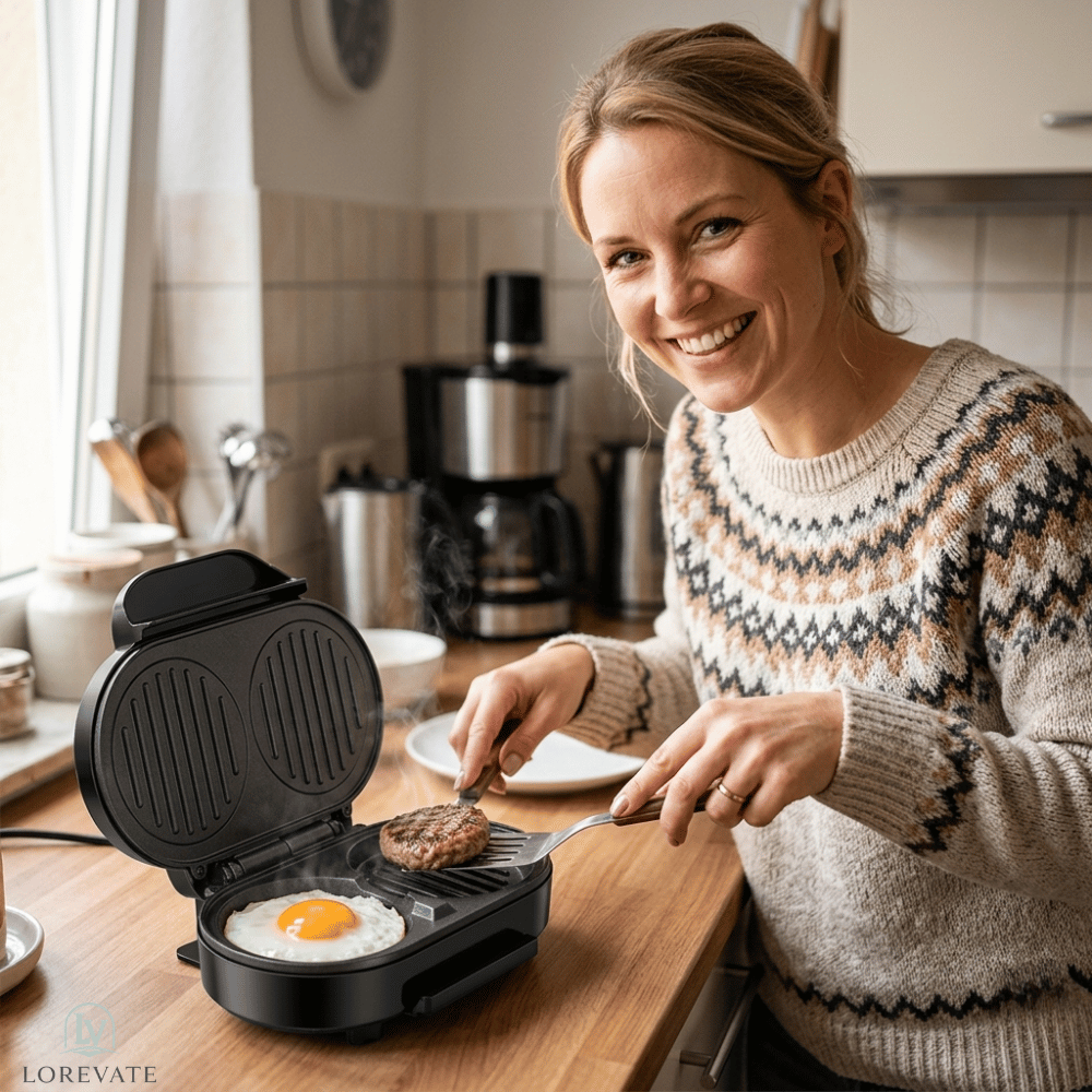 EmberGrill — Compact Breakfast Grill | 50% OFF