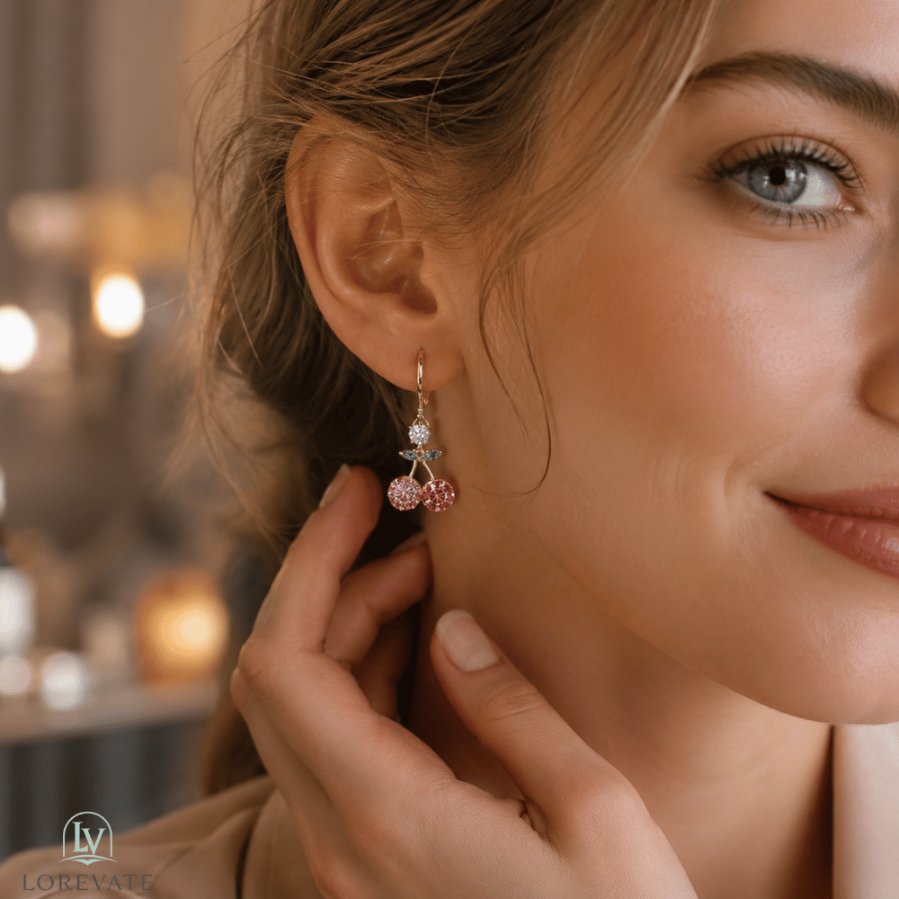 Rosalie — Crystal Cherry Earrings | 50% OFF