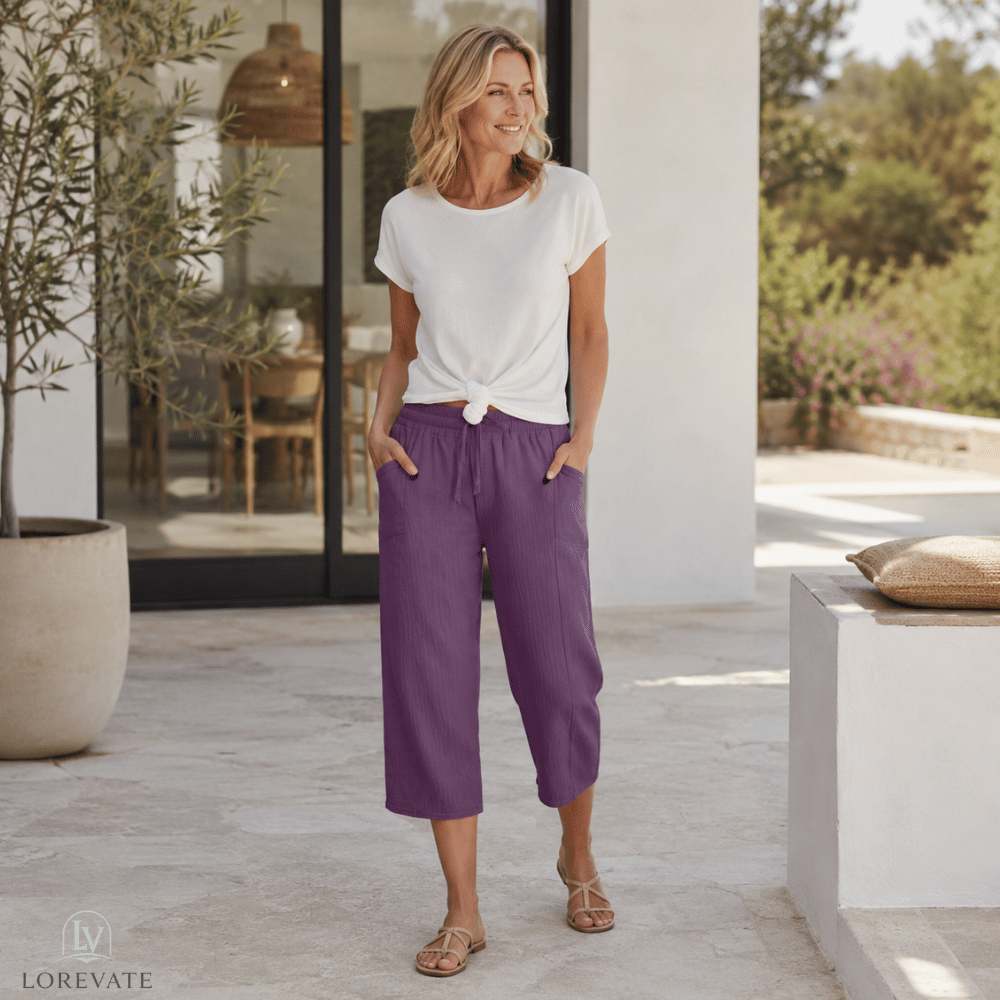Ava — Lightweight Linen-Cotton Pants | 50% OFF