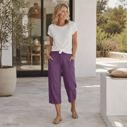 Ava — Lightweight Linen-Cotton Pants | 50% OFF
