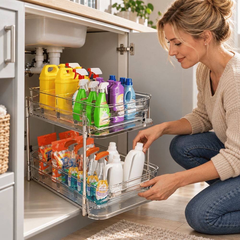 SlideEase — Pull-Out Under-Sink Organizer | 50% OFF