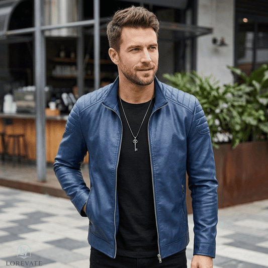 Carter — Lightweight Leather Jacket Men | 50% OFF