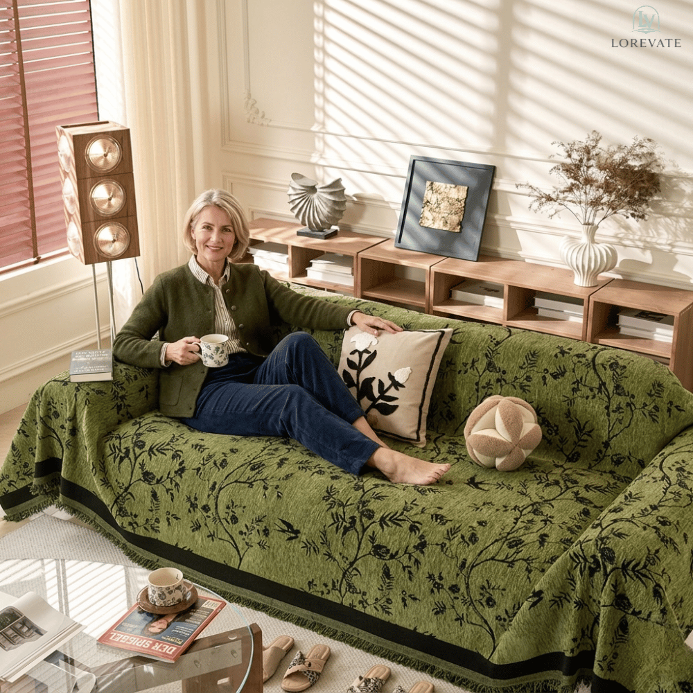 SoftHaven — Chenille Sofa Cover | 50% OFF