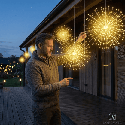LumaFlares — Solar Firework Lights | 50% OFF