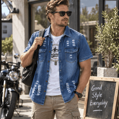 Eddie — Men's Cotton Denim Shirt | 50% OFF