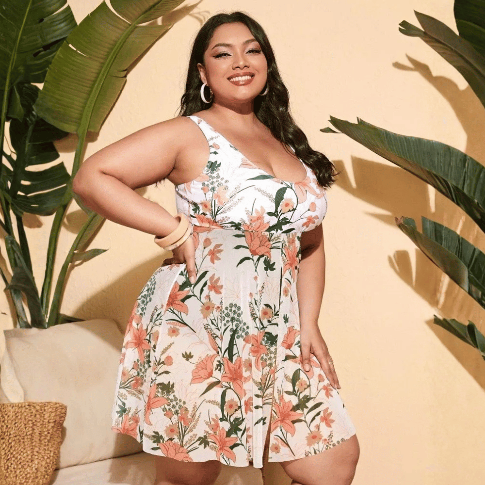 Isabella — Sculpting Plus-Size Swim Dress | 50% OFF
