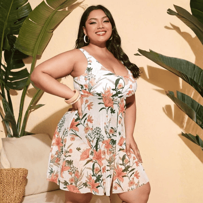 Isabella — Sculpting Plus-Size Swim Dress | 50% OFF
