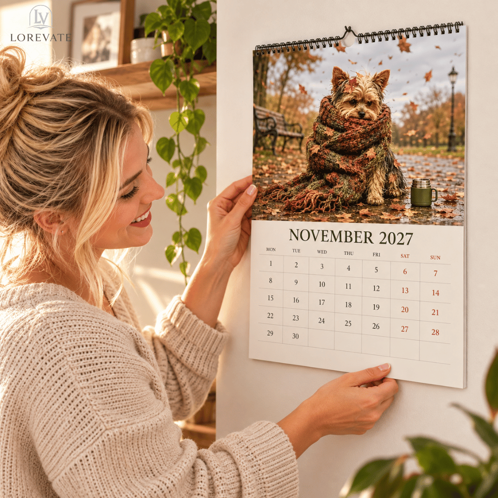 PupCanvas — Calendario mural de retratos de perros de 2027 | 50% de DESCUENTO