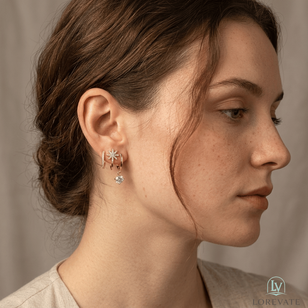 Aurora — Multi-Row Sparkle Earrings Set | 30% OFF